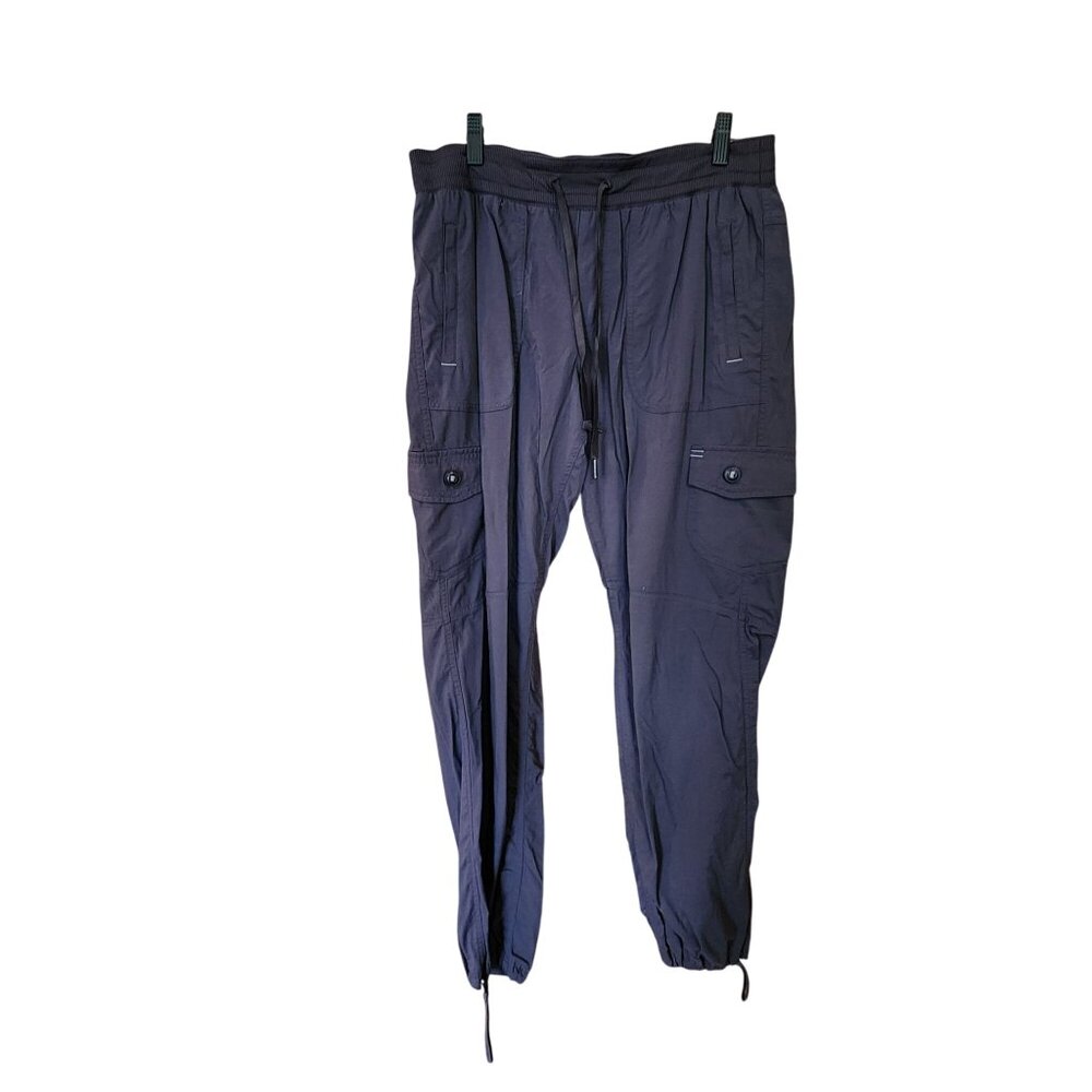 L.L.Bean Womens Cargo Jogger Pants M Nylon Blend Adjustable Waistband